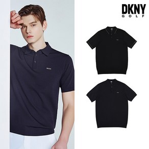 [DKNY GOLF] 쿨 스트레치 반팔 니트 남성 2종세트