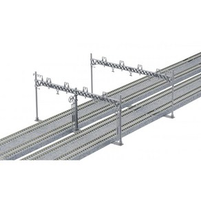 KATO KATON 게이지 4선식 와이드가선기둥 10개입 23-064 철도모형용품