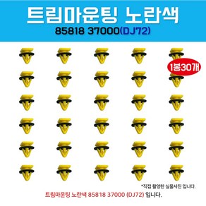 카박사DJ72 8581837000 1봉30개 가니쉬핀 사이드가니쉬 클립 스탭가니쉬 문짝몰딩핀 고정핀 도어핀 트림마운팅 카바핀 우찌핀 속핀, 1개