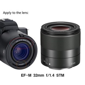 Lopbinte Canon ES-60 렌즈 후드 마이크로 단일 카메라 EF-32mm f/1.4 M STM 부품 OPP 가방 포장용 1 조각 검정색 ABS, 1개