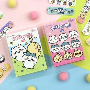 [치이카와] 먼작귀 밴드 50매 1+1(2개입)/상처밴드 유아상처 캐릭터밴드 흉터밴드 어린이집 선물, 페이스+페이스