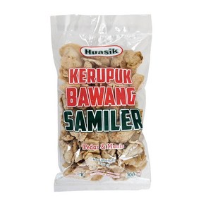 인도네시아 Huasik 끄루뿍 바왕 사밀에르 마늘맛 200g 과자 / KERUPUK BAWANG SAMILER, 1개