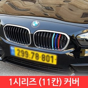 SIJIN BMW 1시리즈 M 그릴11칸 커버 F20 F21 3색 클립 몰딩 퍼포먼스 가니시 튜닝, 1개