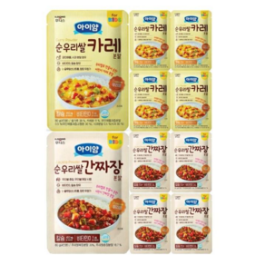 일동후디스 아이얌 순우리쌀 카레 5봉 + 순우리쌀 간짜장 분말 5봉, 10개, 80g