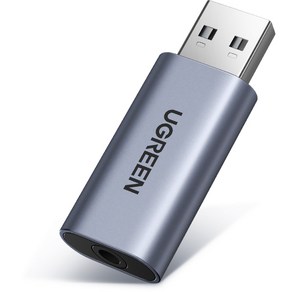 유그린 USB to 4극 사운드카드 어댑터 외장형, U-80864, 1개