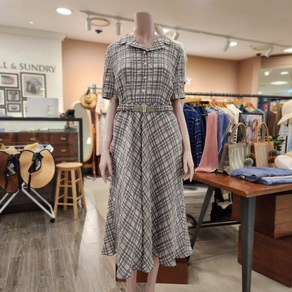 BCBG 오페라 체크 OP 원피스 _ B4B4O612 97 [M/M GRAY]