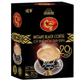 베트남 커피 C7 블랙 인스턴트 커피 무설탕 50g(2.5gX20팩)X 5box / Ca Phe Hoa Tan Den 롯데마트 Luwak 루왁