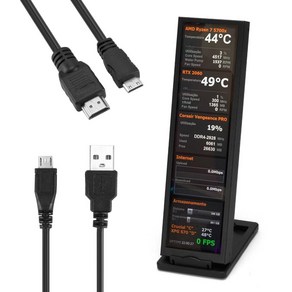 디스플레이 GPU 1920x480 USB 정보 LCD 인치 SSD 호환 스트립 포트 보조 HDMI 긴 8.8 서브 화면 AIDA64 CPU 모니터, 02=3.5InchKitB