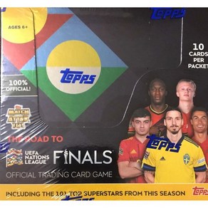 2022 탑스 Topps Match Attax Socce Road to Nations League Finals 대형 24팩 부스터 팩 상자(총 240개 카드 포함) 녹색 보라, 1개