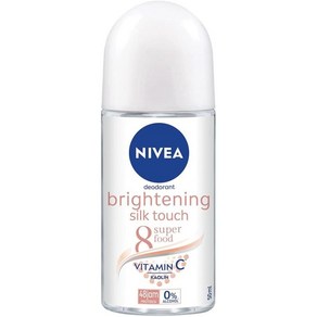 [니베아 데오드란트 일본직구] Nivea 니베아 여성용 제한 데오드란트 롤온 Brightening Silk Touch 50ml 해외직송품