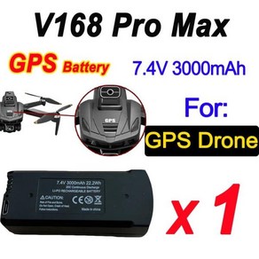 정품 V168 GPS 배터리 V168Po Max 드론용 7.4V 3000mAh 3.7V RC 쿼드콥터 액세서리 부품, 1개, 01 V168PoMax GPS 1B