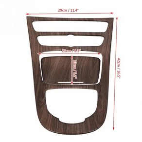 콘솔 기어 패널 프레임 콘솔 기어 시프트 패널 커버 트림 메르세데스 벤츠 E 클래스 W213 2016 2017 2018 자동차 스타일링 2 개, 2.Walnut Bown Wood