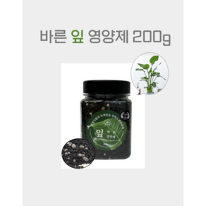 바른잎영양제 200g- 관엽식물영양제 몬스테라비료 꽃영양제 유기질비료 장미영양제 정원수영양제 복합 식물영양제 신속한 수세회복 관엽식물영양제 화분영양제, 1개