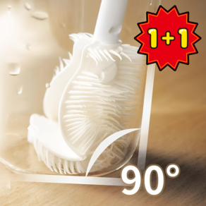 [1+1] 30cm 스탠리 텀블러 호환 카페 긴 컵 젖병 세척솔, 2개, 화이트