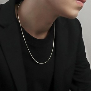 찐굿 뱀줄 목걸이 스네이크 체인 남자 얇은 2mm 써지컬스틸 necklace