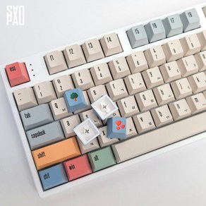 1.7mm 체리 GMK 캔버스 키캡 PBT 영어/한글각인 MAC키캡 (4가지)