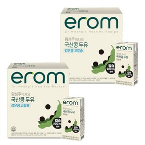 이롬 황성주 국산콩 두유 검은콩 고칼슘 190ml 총 32팩, 3.04L, 2박스