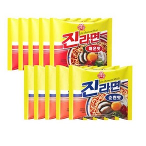 오뚜기진라면순한맛 5개 + 오뚜기진라면매운맛 5개, 1세트