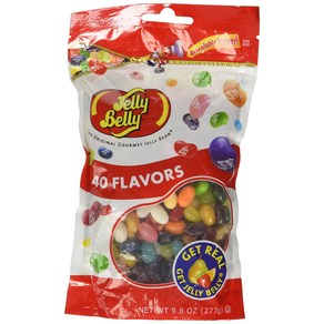 Jelly Belly 40 Assoted Jelly Beans Resealable 9. Jelly Belly 40가지 젤리빈 재봉인 가능 9.8온스 파우치백 - 40가지 맛, 1개, 277g