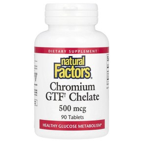 Natual Factos 크로뮴 GTF 킬레이트 500mcg 90정, Natual Factos 크로뮴 GTF ..., 1개