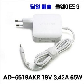 삼성 정품 노트북 충전기 AD-6519AKR W16-065N4D NT950QAA, SAMSUNG, 1개