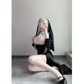 귀여운여왕 수녀 코스튬 섹시한 드레스 할로윈 수녀 의상 코스프레 cosplay 파티의상 이벤트의상