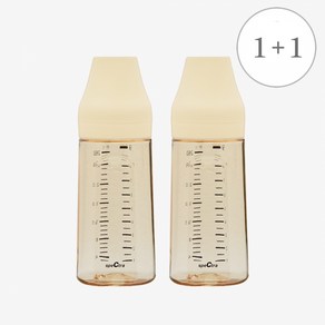 스펙트라 올셋 PPSU 젖병 260ml [1+1] / 노꼭지젖병 2개 구성, 1colo(크림바닐라)