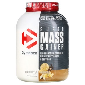 다이마타이즈 Dymatize Supe Mass Gaine 구메 바닐라 6 lbs (2.7 kg), 1개, 2.7kg