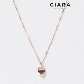 CIARA 14K Daiago 매트라운딩 스몰캐럿 목걸이(GoldPlated)