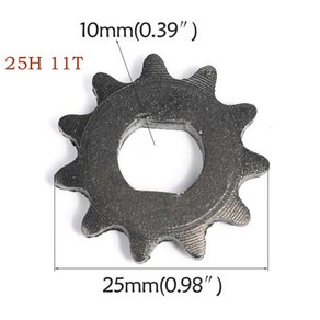 TDPRO 전기 스쿠터용 톱니 스프로킷 면도기 EVO IZIP 500W 1000W T8F 25H 9T 11 T 9 11 10mm 2 개, 1개