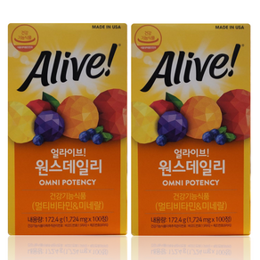 얼라이브 원스 데일리 멀티비타민, 100정, 2개