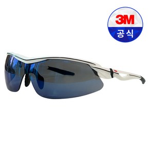 3M 보안경 AP300SG 블루 미러 눈 보호 아웃도어 UV 차단 레저 김서림 방지 코팅 렌즈 교체 가능 실내작업 선글라스, 1개