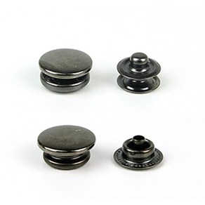 Jstading (10쌍) 흑니켈 민자 스냅단추 10-20mm, 스프링스냅 13mm, 1세트