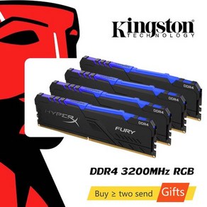 Kingston HypeX FURY DDR4 RGB 메모리 2666MHz 3000MHz 3200MHz 3600MHz RAM DIMM XMP 8GB 16GB Memoia Rams, [08] 16G 3200MHz x 1pcs