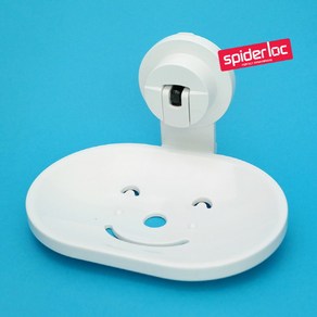 [스파이더락] 흡착식 원터치 컴팩트 비누대, 1개