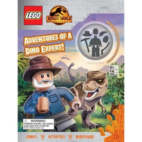 LEGO Jurassic World Adventures of a Dino Expert Activity Book with Minifigure 레고 쥬라기 월드 어드벤처 오브 디노 북