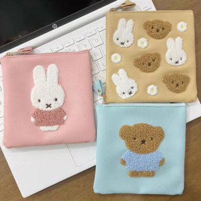 miffy 미피 파우치 화장품 파우치 귀여운 캐릭터 다용도 미니 휴대용 파우치