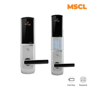 게이트아이 MS-203 MS-203N 주키형 현관문도어락 방화문용 카드키 디지털도어락, MS-203(실버)