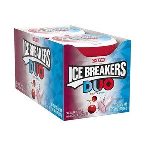 ICE BREAKERS Duo Fuit Plus 쿨 무설탕 브레스 민트 1.3온스(8개 1Pack), 1.3 Ounce (Pack of 8)_체리, 8개