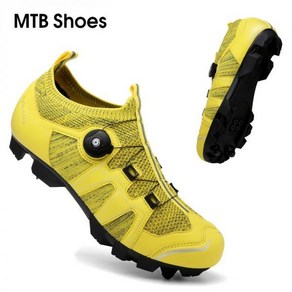 자전거 신발 MTB 사이클링 남성 통기성 도로 클리트 레이싱 스피드 스니커즈 여성 용 산악, yellow mtb shoes, 36