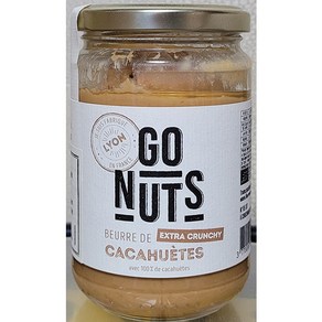 GO NUTS 고 넛츠 유기농 피넛버터 엑스트라 크런치 270g (원산지 : 프랑스) (땅콩100%) / 땅콩버터잼, 1개