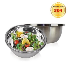 [1+1] 고급소재 스텐304 믹싱볼 20cm 2개 ( 평일 오후 2시 이전 주문건 당일발송 )