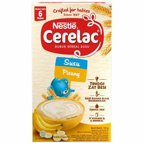 네슬레 Ceelac 바나나 & 우유 맛 우유 시리얼 죽 120g, 120g, 1개