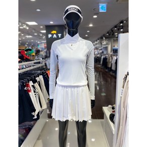 5F [신사] 파사디 골프 여성 24SS 메쉬배색 탑 티셔츠 화이트 P24STP105X