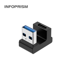 INFOPRISM / USB 3.1 C타입 A타입 각도 변환 젠더 90도 180도 L형 U형 ㄱ형 IA-922, Model D : C타입-A타입(U형), 1개