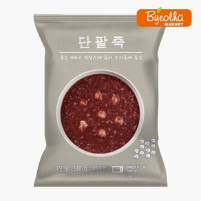 새싹푸드 단팥죽 500g 냉장 간편죽 건강 영양식 아침 식사대용 파우치 죽 간식 대용량 업소용 식당용, 1개