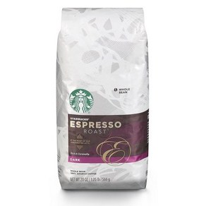 스타벅스 에스프레소 다크 로스트 홀빈 원두커피 20oz(566g) Stabucks Espesso Dak Roast Whole Bean Coffee, 566g, 1개