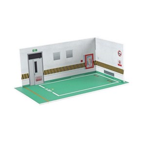 QDY 1/24 장면 디스플레이 케이스 데스크탑 장식 다이캐스트 자동차, 녹색, PVC, 1개