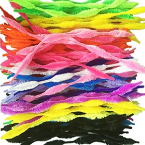 Caykon Pack of 100 Pipe Cleanes Fuzzy Bumpy Chenille Stems fo Ceative Handmade DIY At Caft (M, 1개, Multicolo