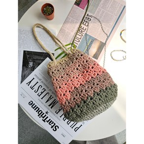 [뜨개DIY] 통통미니백 동영상 코바늘 가방뜨기, pink, 1개
